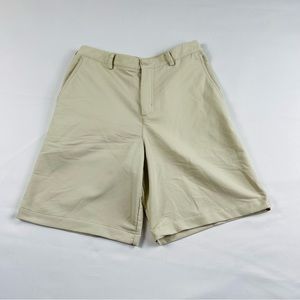 Nike Golf Shorts Men Size 30 Dri-Fit Gray Zip Closure Flat Front Pockets